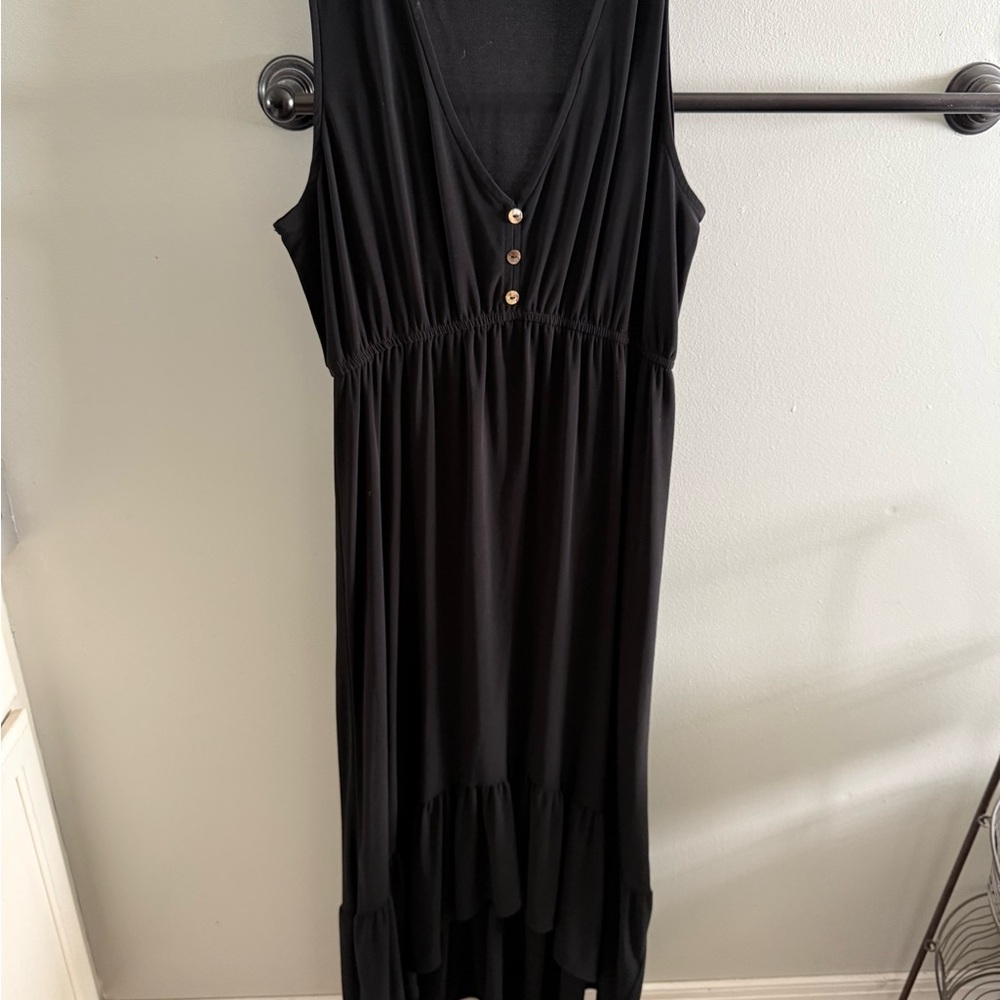 Emma & Michele Black High Low Dress